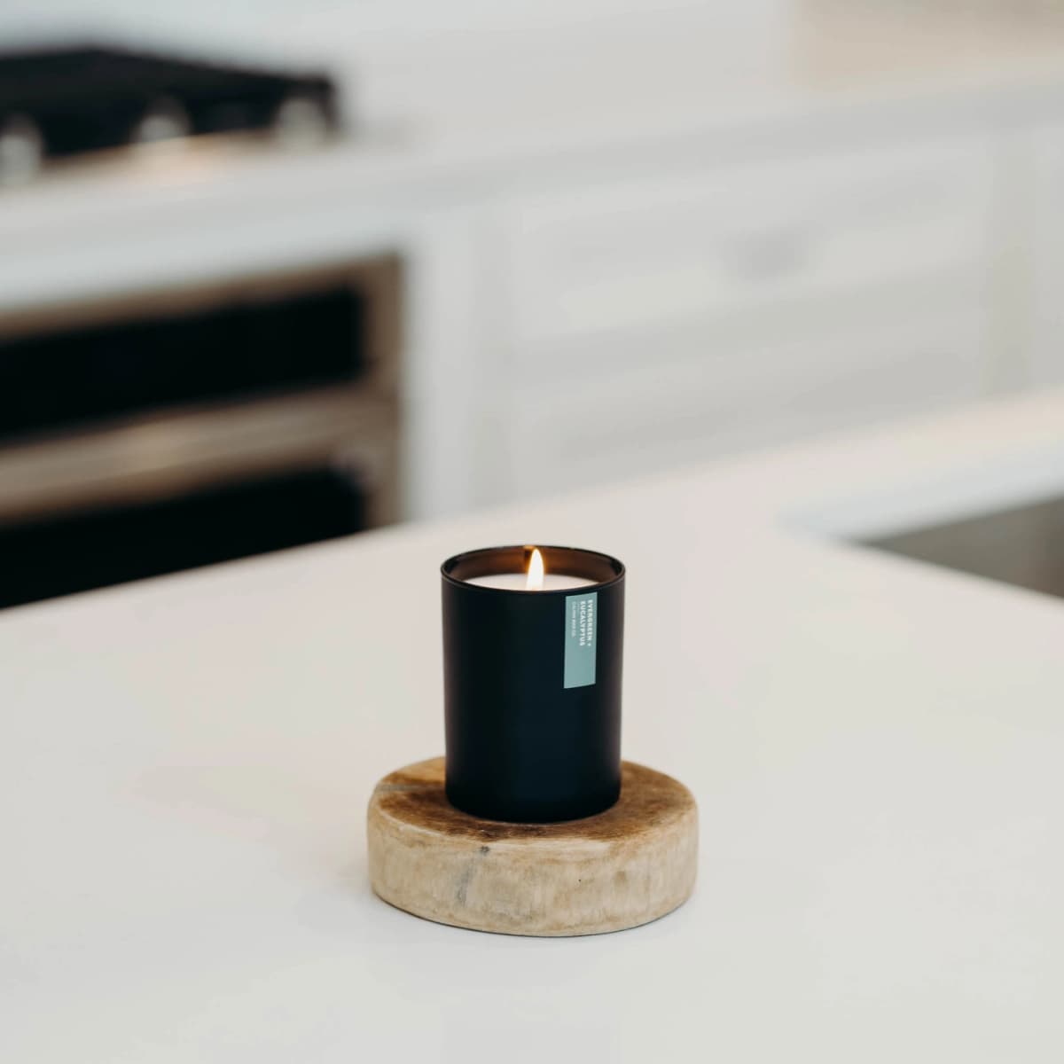 Evergreen + Eucalyptus Matte Black Tumbler Soy Candle