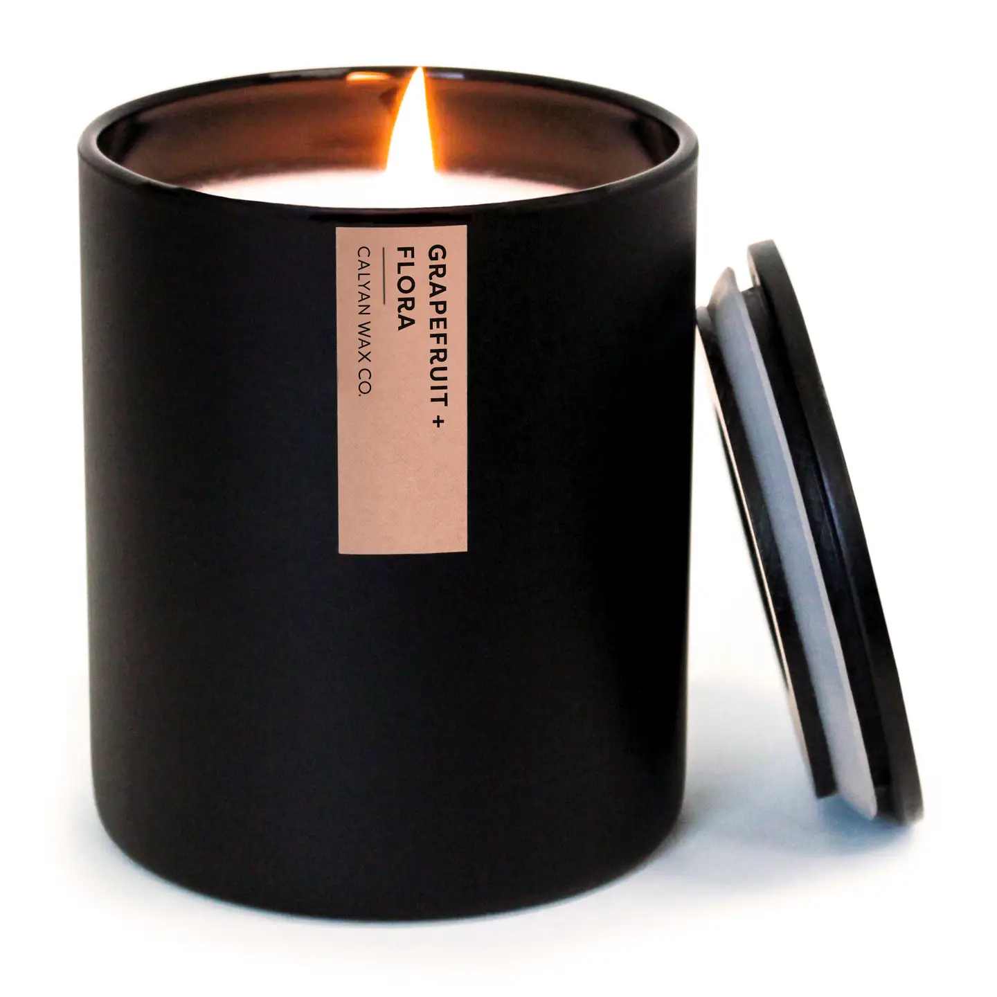 Grapefruit + Flora Matte Black Tumbler