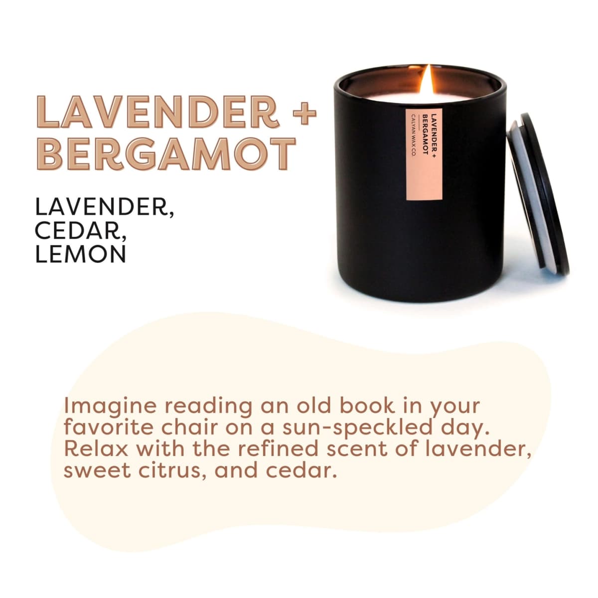 Lavender + Bergamot Matte Black Tumbler Soy Candle