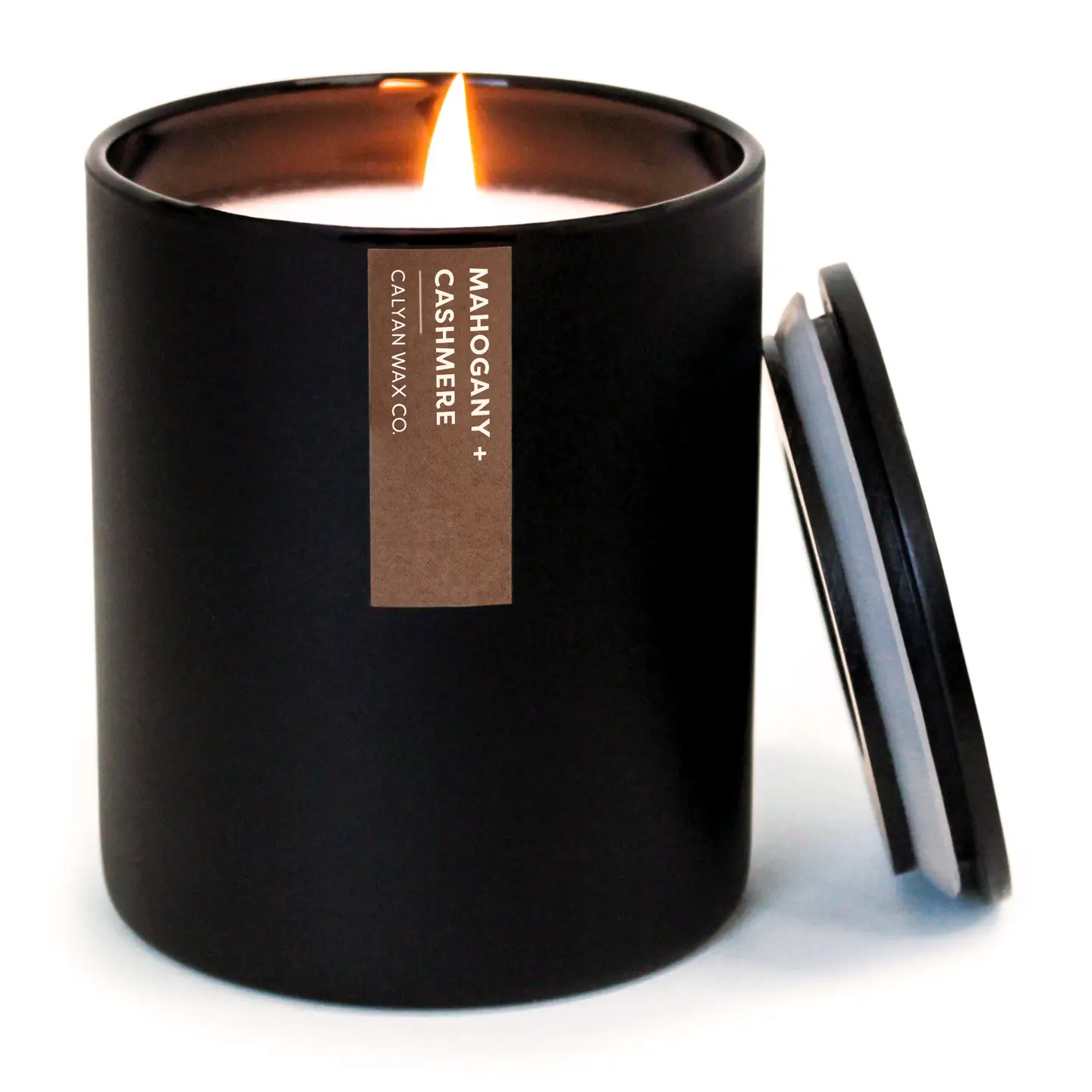 Mahogany + Cashmere Matte Black Tumbler