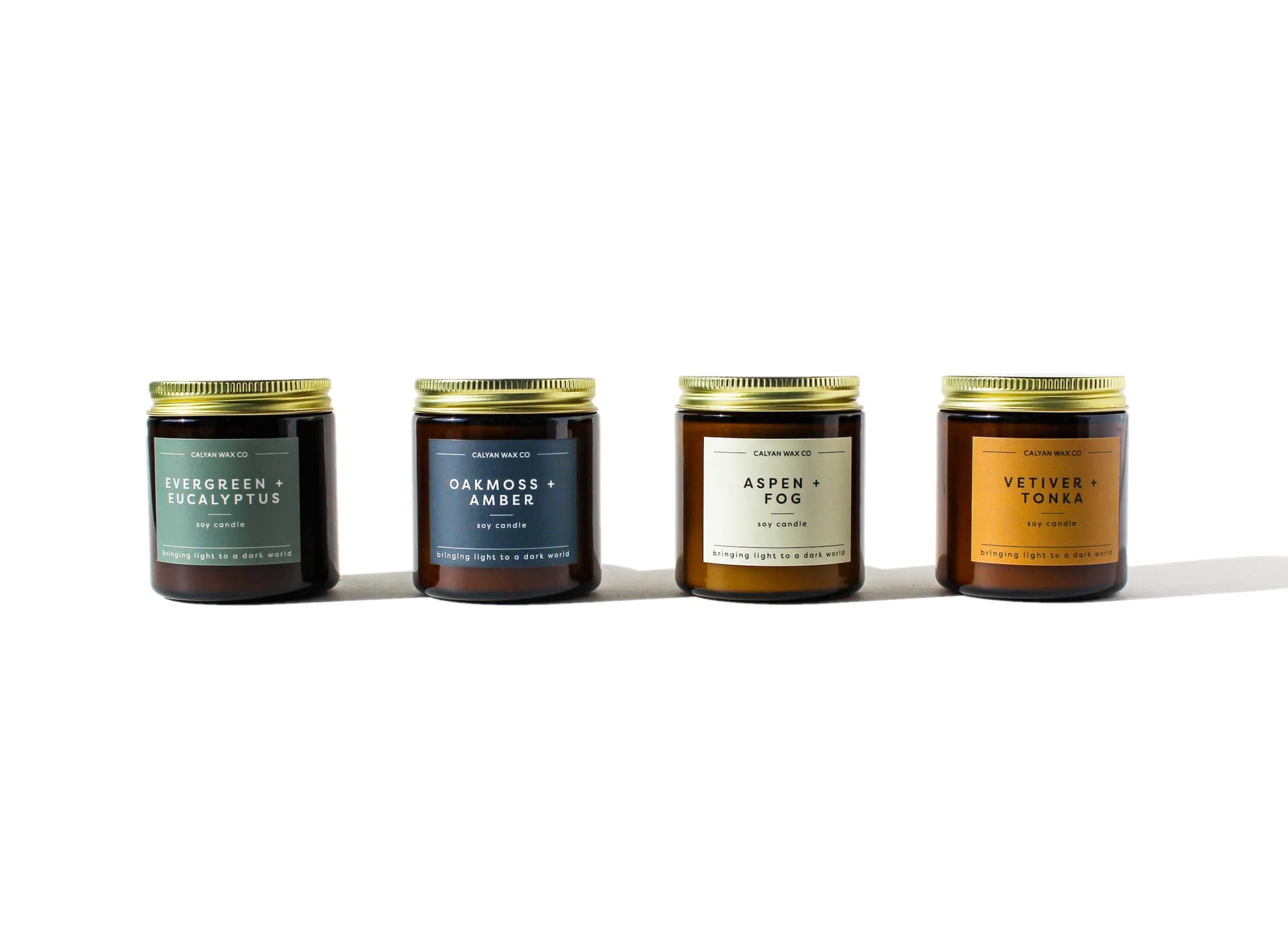 Calyan Wax Co. mini amber jar soy candles