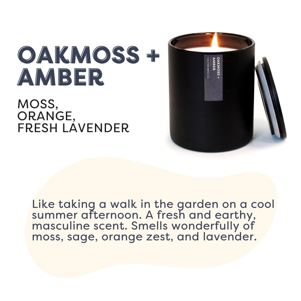Oakmoss + Amber Matte Black Tumbler Soy Candle