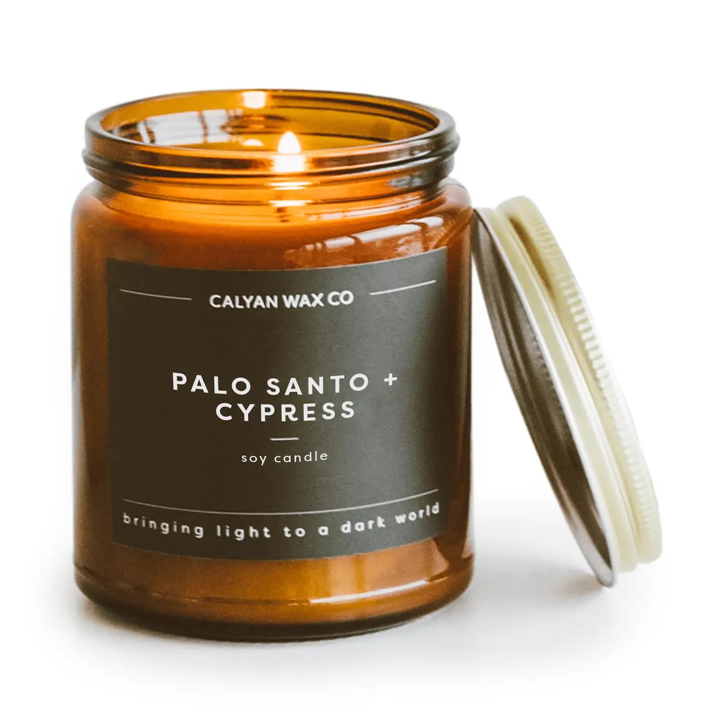 Palo Santo + Cypress Amber Jar Soy Candle