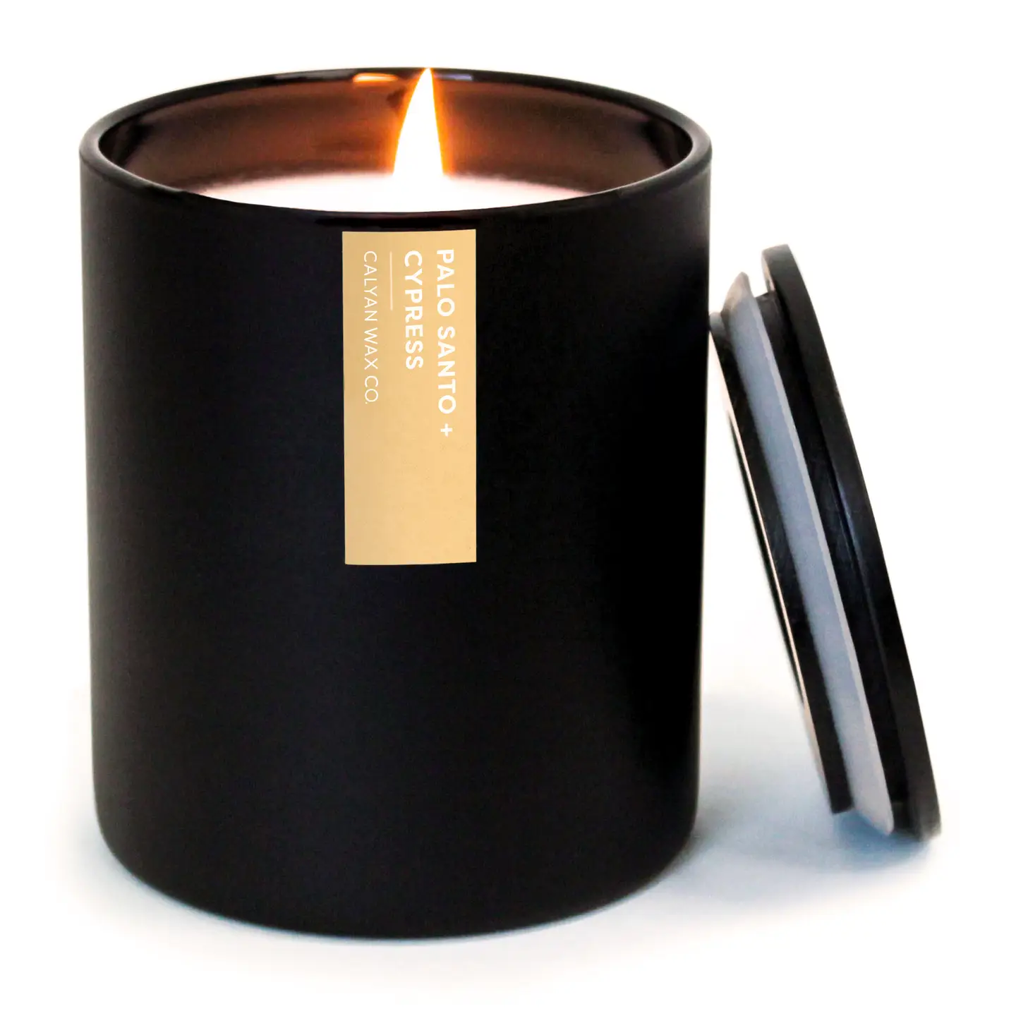 Palo Santo + Cypress Matte Black Tumbler Soy Candle