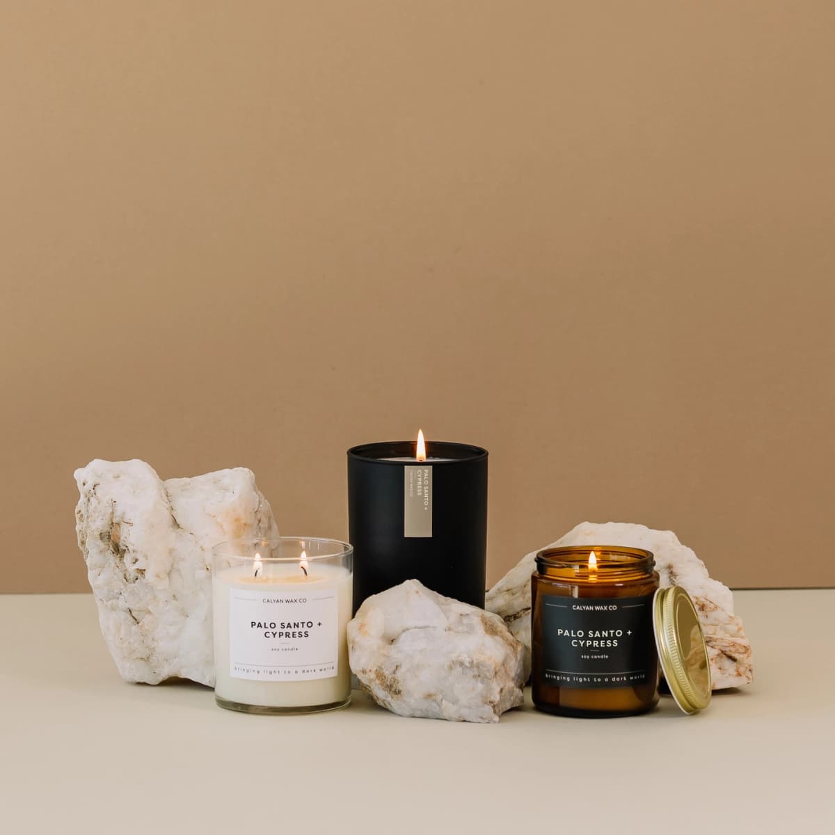 Calyan Wax Co. Palo Santo + Cypress Soy Candle