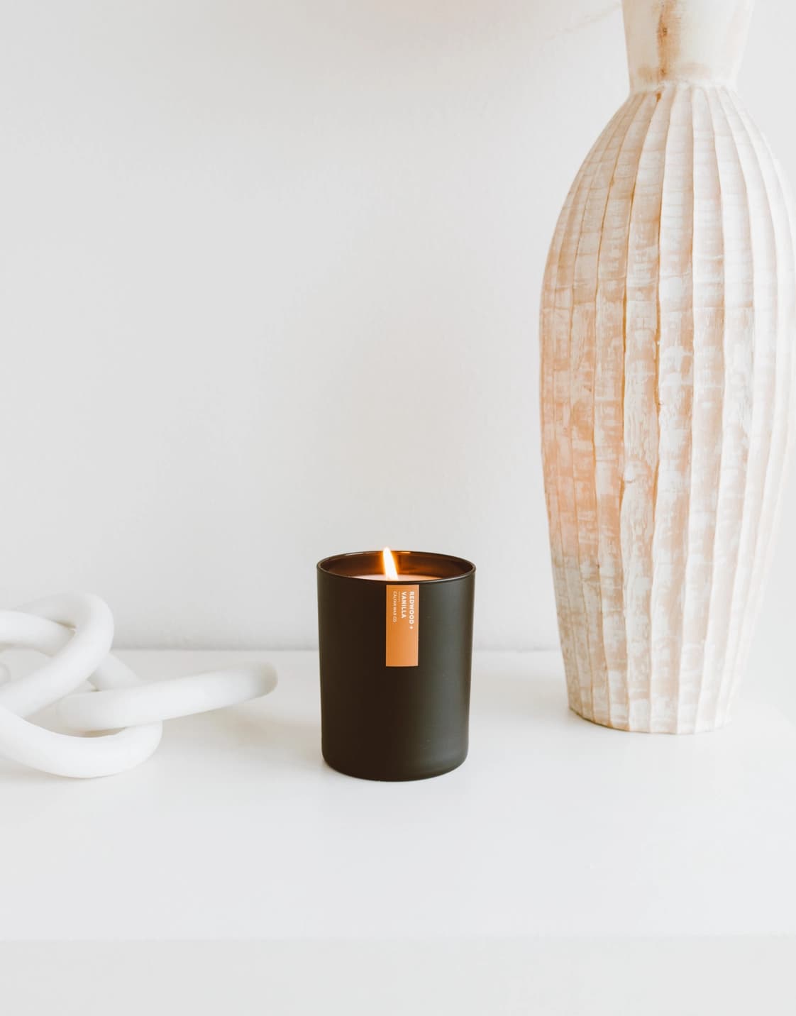 Redwood + Vanilla Matte Black Tumbler Soy Candle