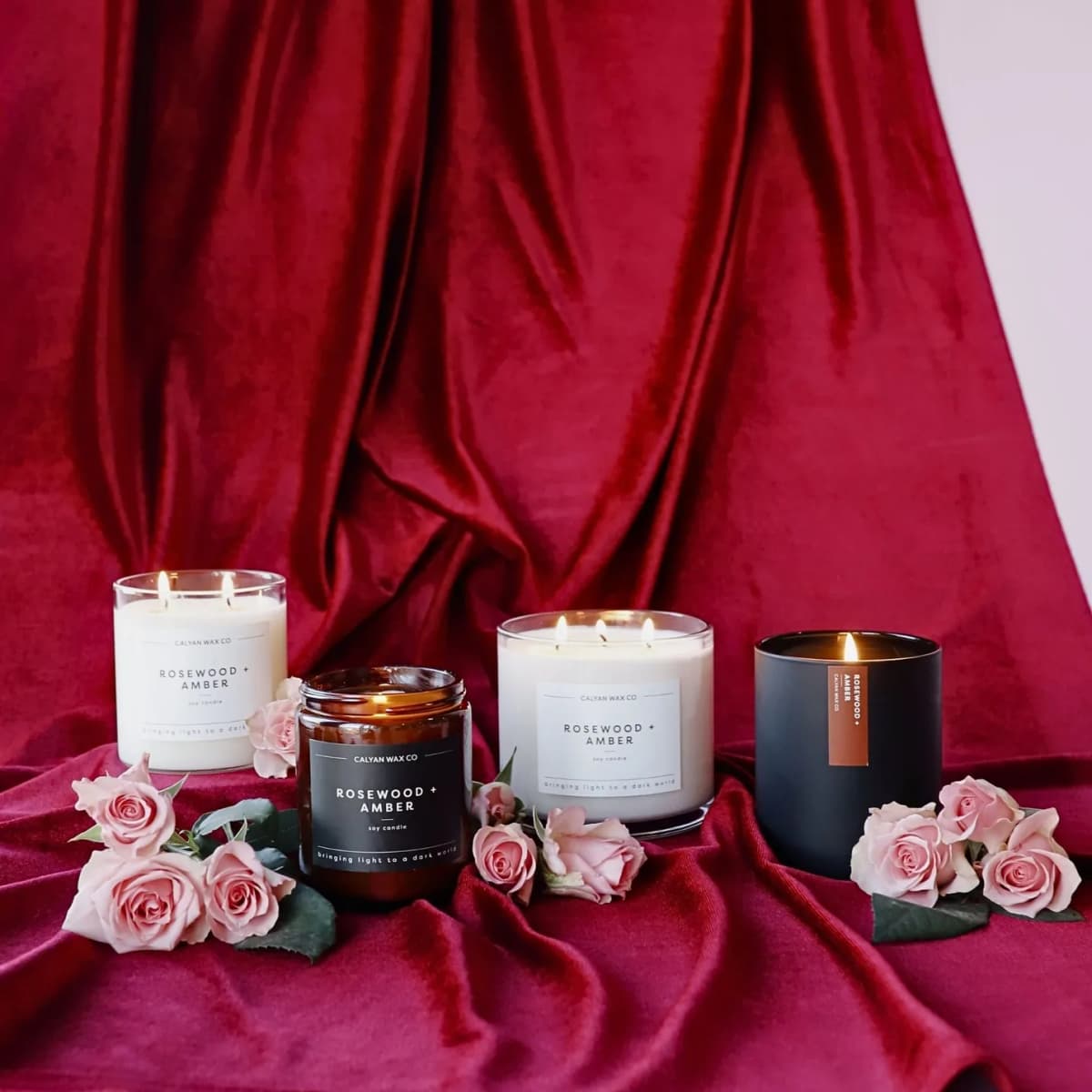 Calyan Wax Co. Rosewood + Amber Soy Candle