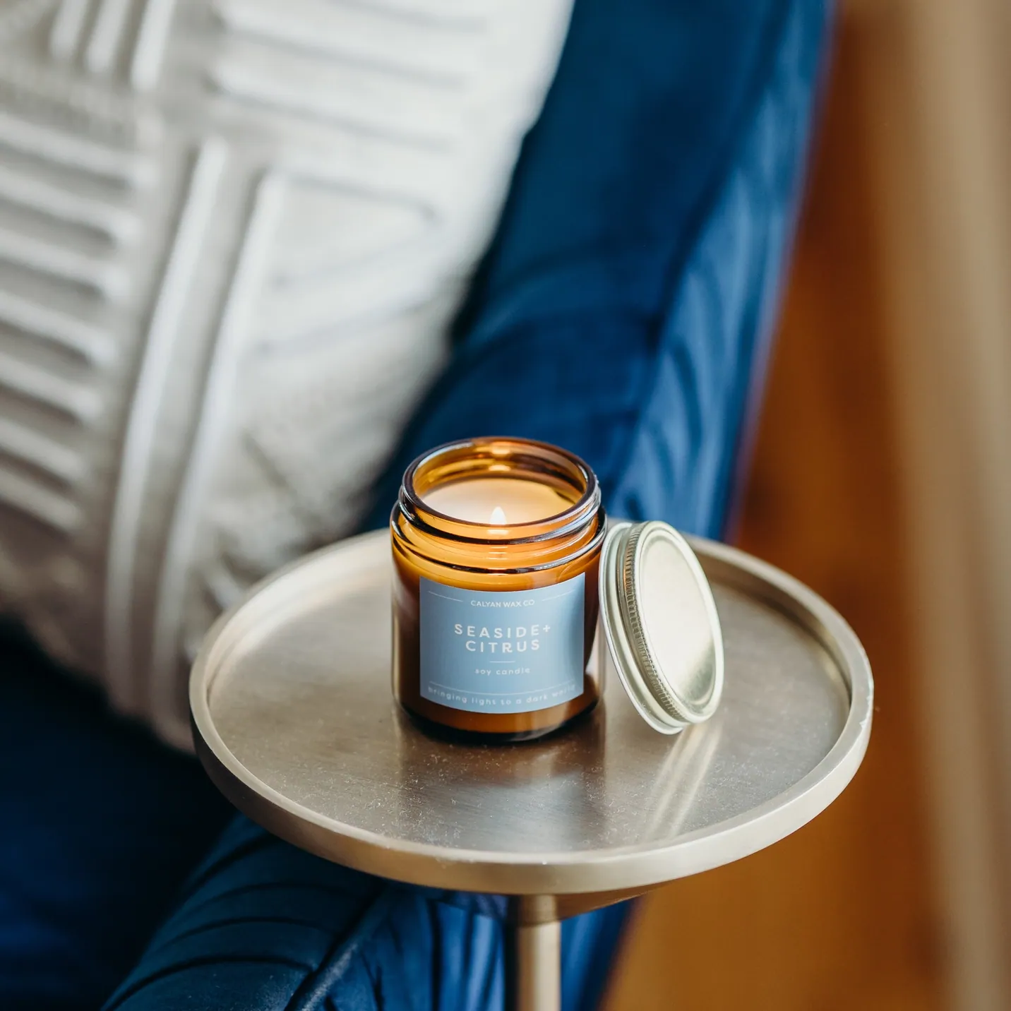 Seaside + Citrus Mini Amber Jar Soy Candle