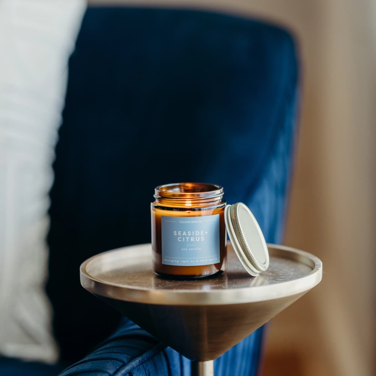 Seaside + Citrus Mini Amber Jar Soy Candle