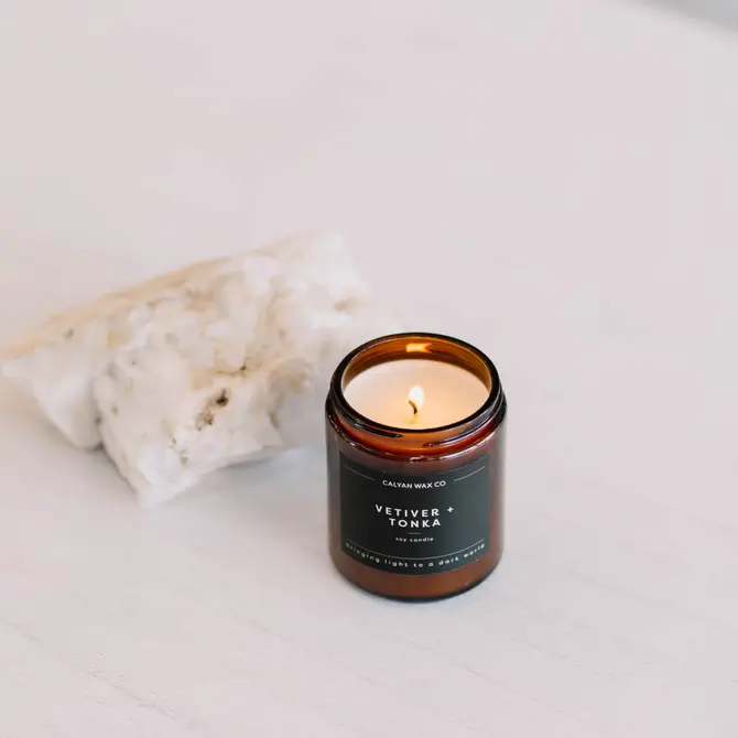 Vetiver + Tonka Amber Jar Soy Candle
