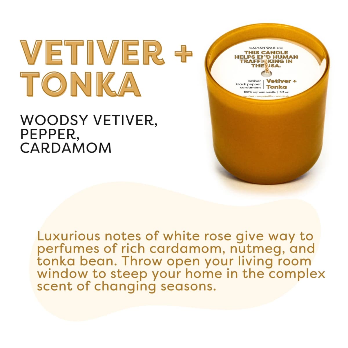 Vetiver + Tonka Dignity Series Soy Candle