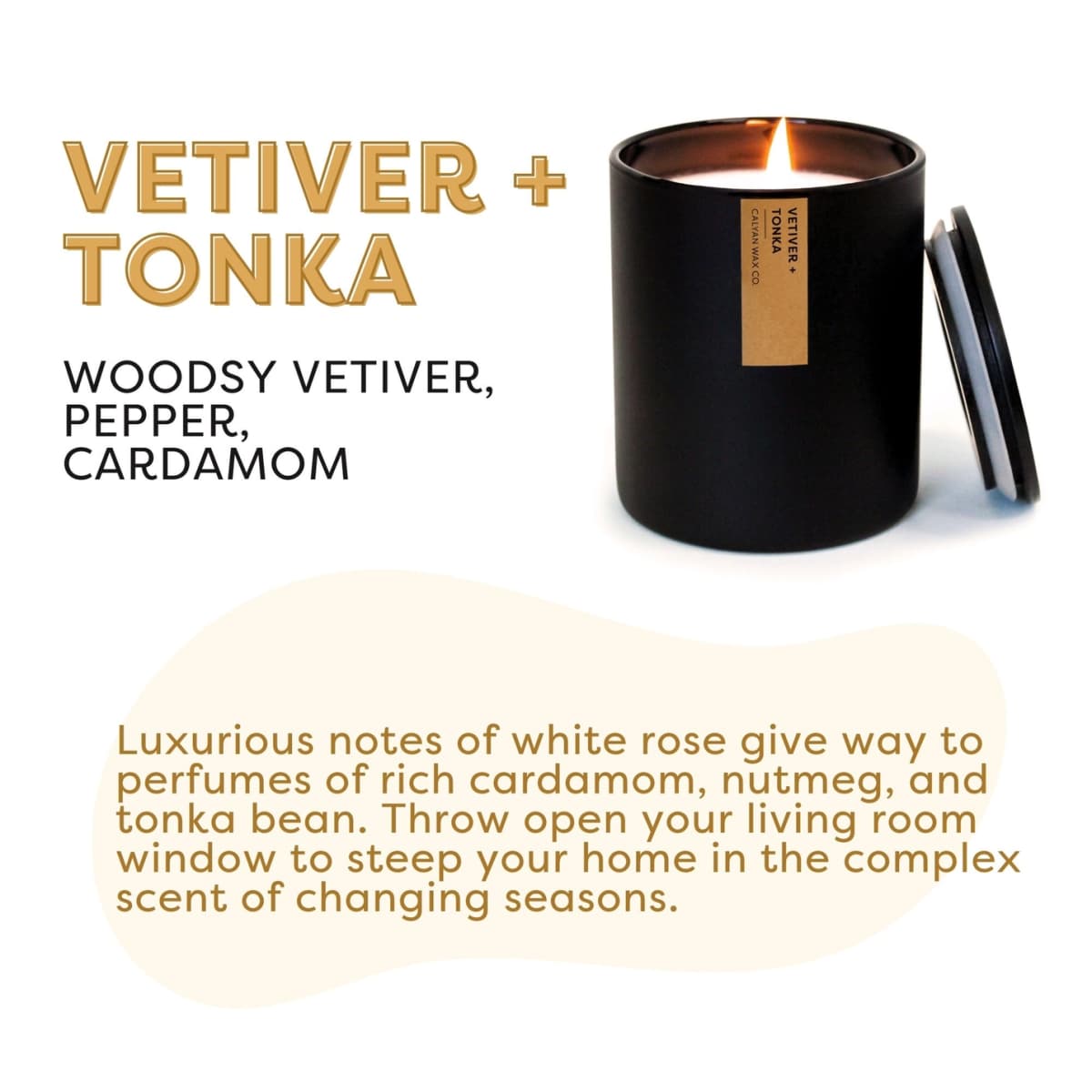 Vetiver + Tonka Matte Black Tumbler Soy Candle