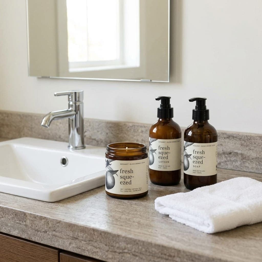 Fresh Squeezed Bathroom Set with Lotion