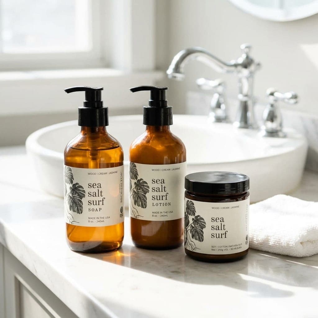 Sea Salt Surf Bathroom Set with Lotion